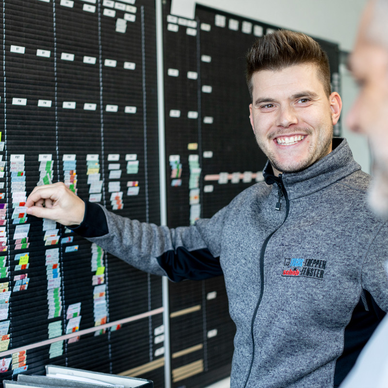 fuchs treppen produktionsplanung plantafel disposition buero