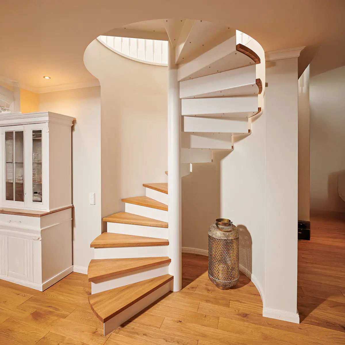 fuchs treppen spindeltreppe eiche block lackiert