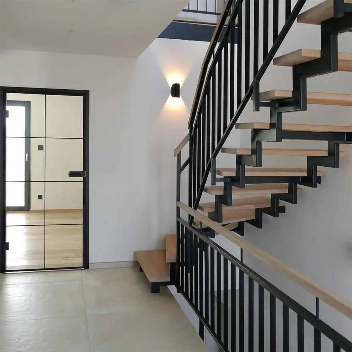 fuchs treppen zweiholmtreppe eiche blockverleimt farbig geoelt koeln