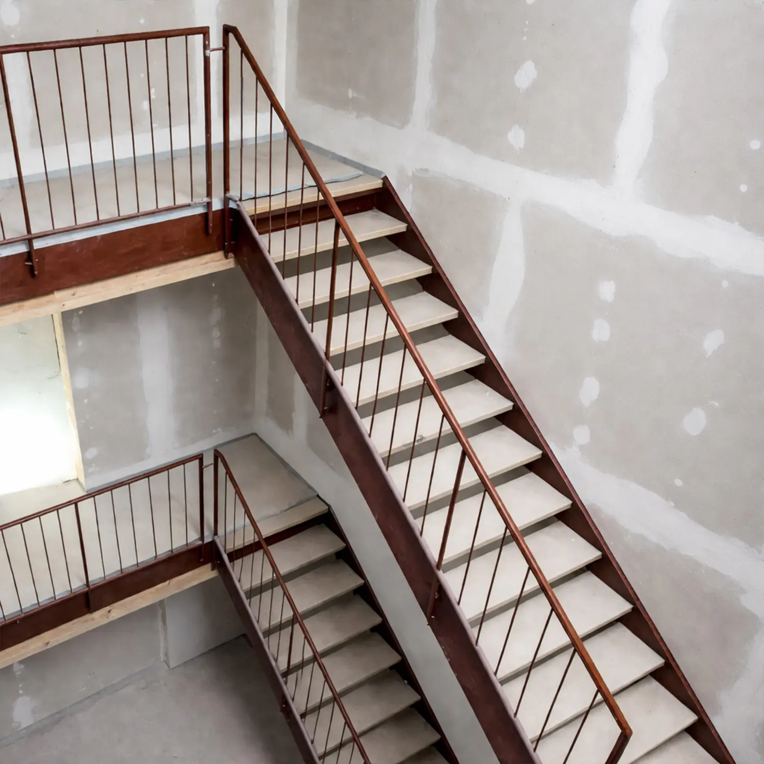 fuchs treppen flachstahltreppe rohbau