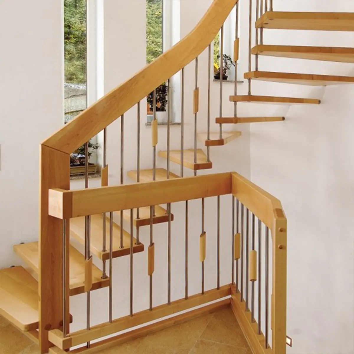 fuchs treppen freigetragene treppe casa plana ahorn blockverleimt lackiert