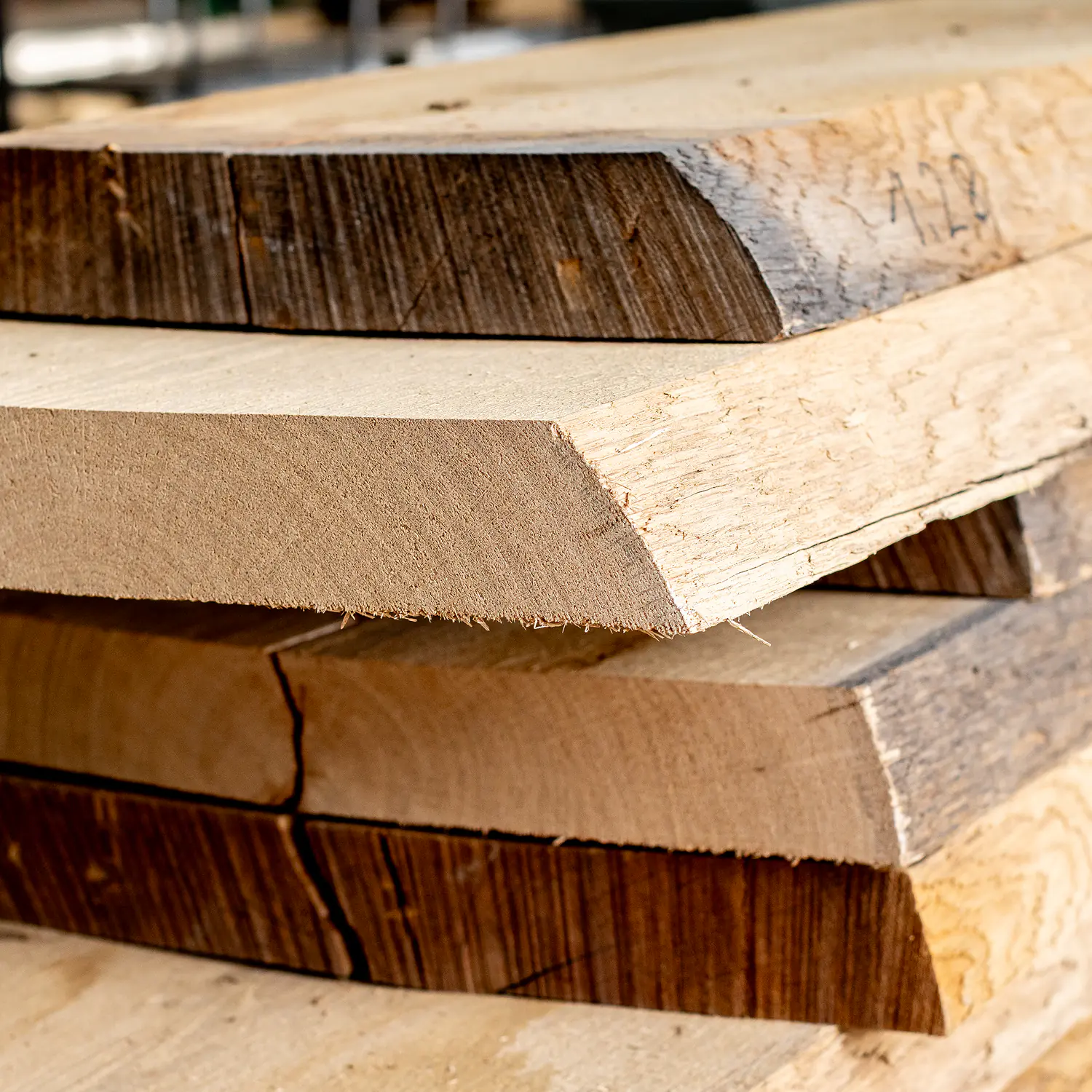 fuchs treppen holztreppe eichenbohlen rohware holzlager