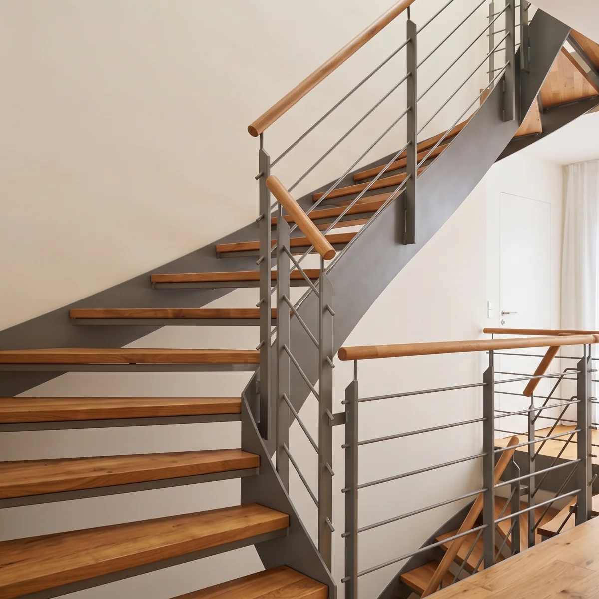 fuchs treppen flachstahltreppe wildeiche blockverleimt geoelt gelaender typ atlanta