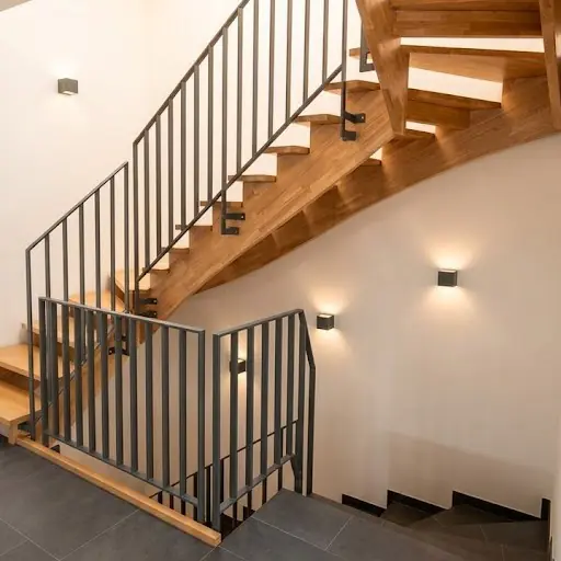 fuchs treppen holzwangentreppe casa stahlgelaender chicago