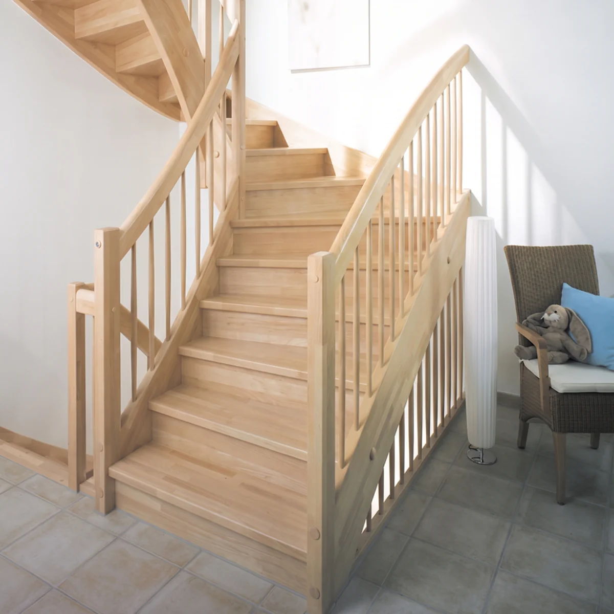 fuchs treppen holzwangentreppe meran buche keilgezinkt
