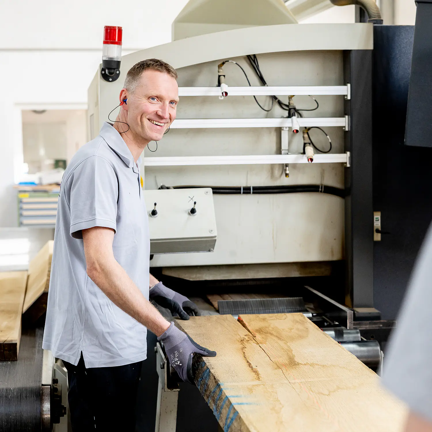 fuchs treppen holztreppe werkstatt dickenhobel eichenbohle bearbeitung