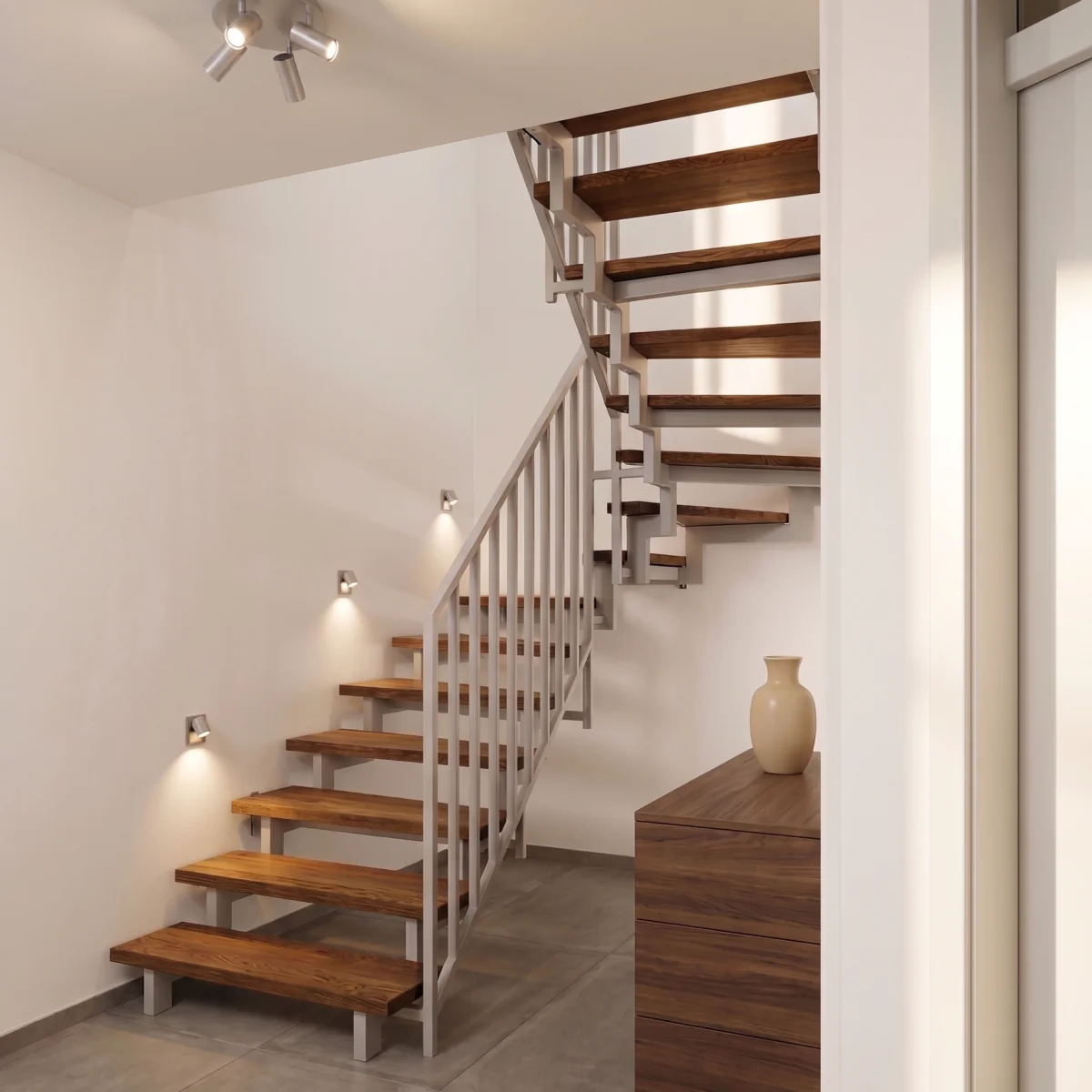 fuchs treppen zweiholmtreppe wildeiche blockverleimt farbig geoelt hamburg