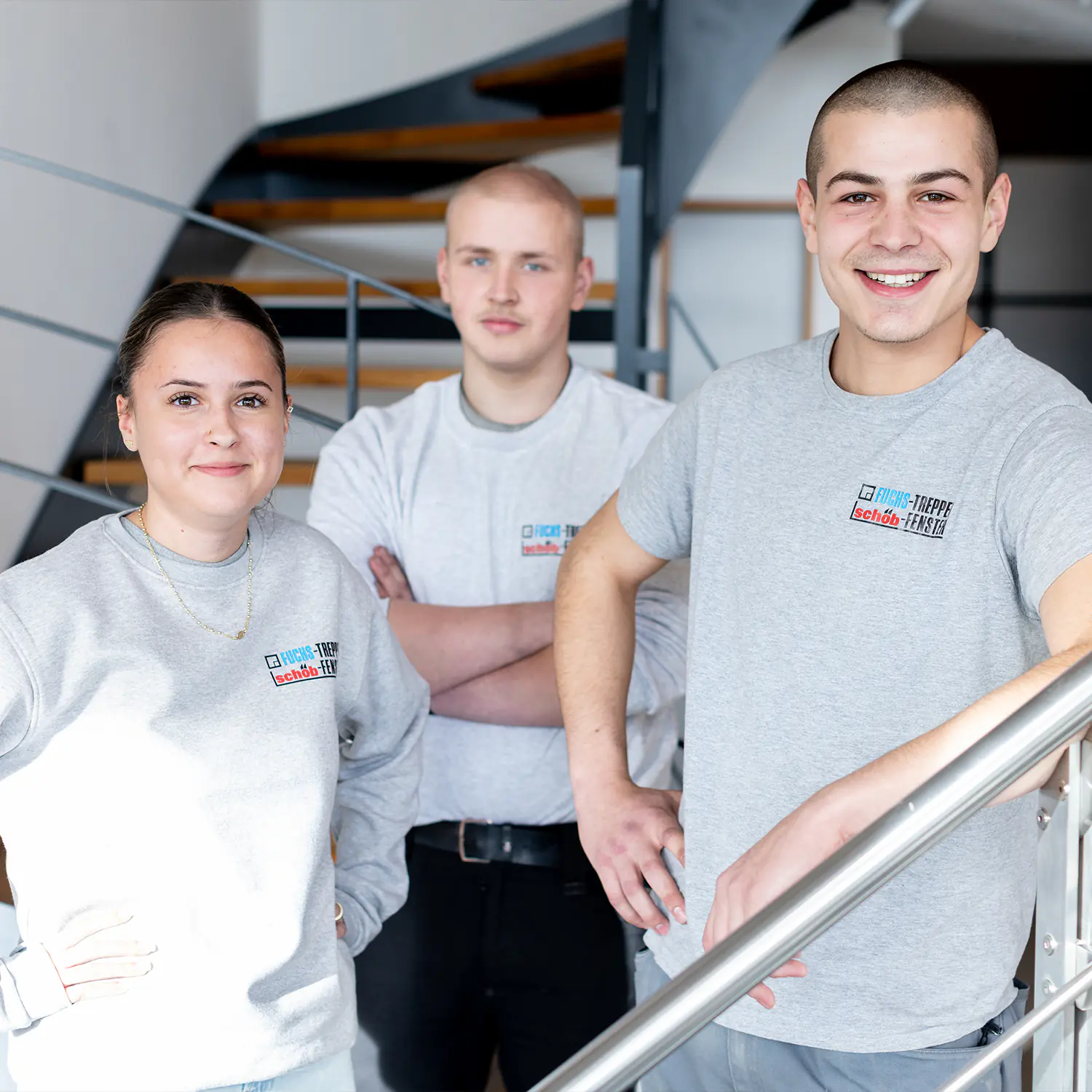 fuchs treppen team azubis treppenhaus portrait